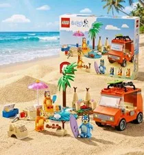 LEGO Bluey 11202 Bluey's Beach & Family Car Trip Set 133 pcs w/ Separator