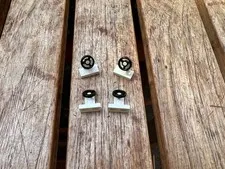LEGO: lot 4x steering wheel vehicle - ref 3829c01 white - set 6543 6464 6958 639