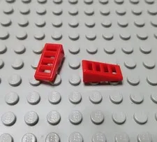 LEGO Lot of 2 Red 2x1x2/3 Slotted City Racing Slopes