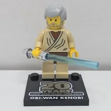 LEGO Star Wars 20th Anniversary Obi-Wan Kenobi Minifigure w/ Lightsaber + Stand