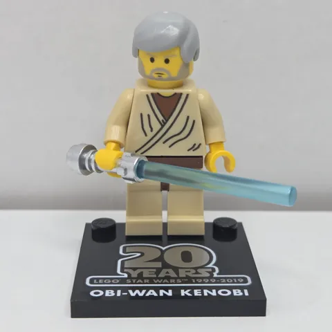 LEGO Star Wars 20th Anniversary Obi-Wan Kenobi Minifigure w/ Lightsaber + Stand