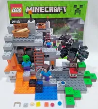 🔥LEGO Minecraft 21113 The Cave 100% Complete w/ Instructions & Minifigs No Box