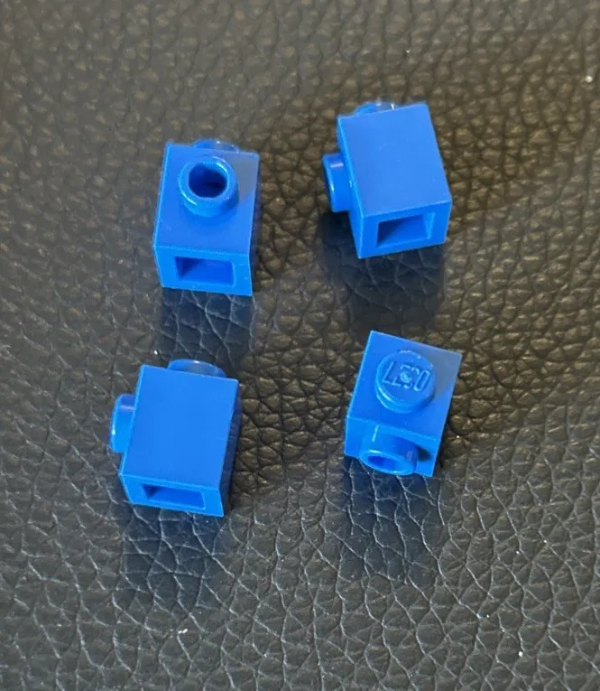 LEGO 1x1 Brick with Stud on One Side Part 87087 Brick Blue Lot Of 4