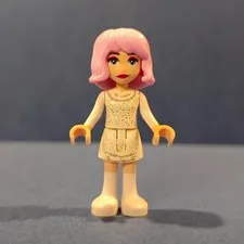 LEGO minifigure, Wednesday, wed005, Enid Sinclair - White Sparkling Dress