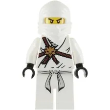LEGO Ninjago Zane - The Golden Weapons Minifigure 2507 2504 2506 With Sword