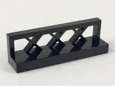LEGO 26x Black Fence 1 x 4 x 1 Lattice inv.601