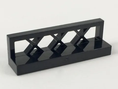 LEGO 26x Black Fence 1 x 4 x 1 Lattice inv.601