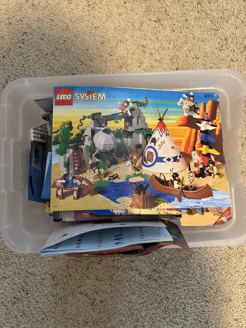 LEGO VINTAGE Illustrated Instruction Manuals Booklet Lot for Sets ~50