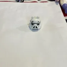LEGO Star Wars Stormtrooper Style Minifigure Helmet White/Black. 1  1/2 in tall