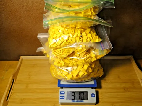 LEGO Yellow Assorted Angles Smooth Building Bricks 3 Pounds Plus