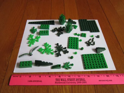 Lego Lot Parts Green Tree Shrub Bush Cactus Small Plates FREE SHIP