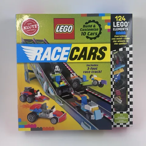Lego Race Cars by Editors of Klutz Book & 124 Lego Elements Building Toy - New!