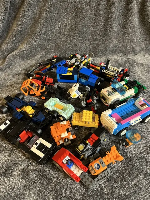 HUGE Lot Of Small LEGO Vehicles Mostly Complete For Parts