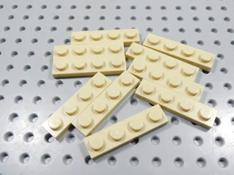 LEGO Lot of 10 Tan 1x4 Plates BC