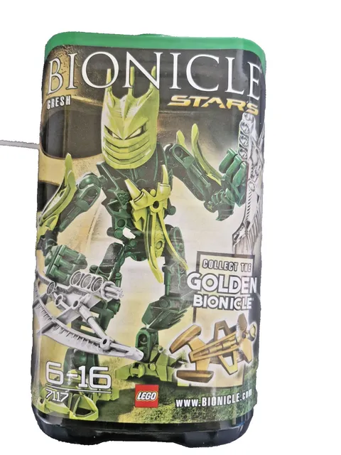 LEGO Bionicle Gresh Stars Sealed MISB Canister 7117 Glatorian Golden Bionicle