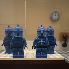 LEGO Star Wars The Clone Wars Clone Trooper Blue Minifigure Lot 4 Pieces