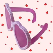 Barbie Doll Pink white Heart Glasses Sunglasses Shade Ken Clone Bratz POOL BEACH