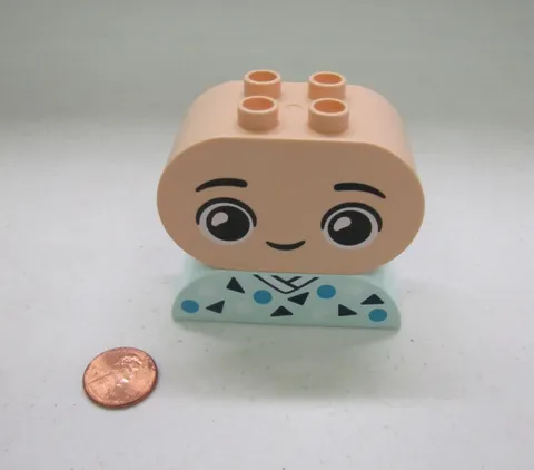 Lego Duplo Child Baby Moods Happy Sassy Smiling Head & Clothes 2 Blocks