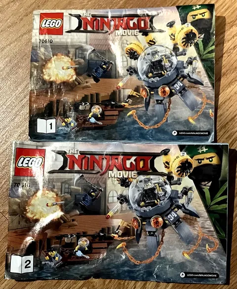 LEGO THE NINJAGO MOVIE 70610 INSTRUCTIONS MANUALS -- 1 & 2