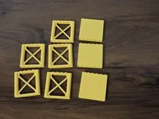 LEGO Yellow Walls Girder Support Parts Pieces Used Lot of  8