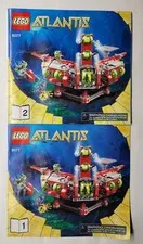 Lego 8077 Atlantis Exploration HQ Instruction Manual Books 1 and 2 ONLY 