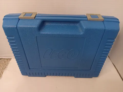 Vintage 1984 Lego Bin Blue Hard Plastic Carrying Case Storage Box Clasp Toy