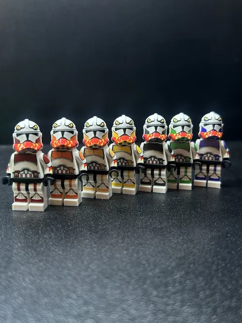 Lego Star Wars Bendlebricks Muunilist 10 Tigershark Clone Trooper Recolor Lot