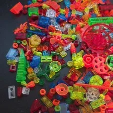 LEGO Translucent/Transparent Assorted Lego Bricks  Bulk Lot Multicolor