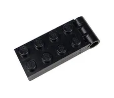 LEGO Black Hinge Plate 2 x 4 #3149c01