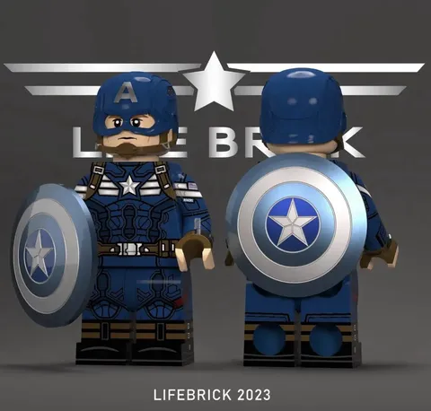 LEGO Marvel Captain America 2 custom minifigure By Lifebrick