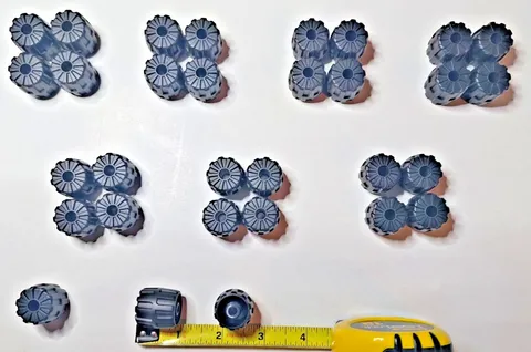 LEGO Wheel Lot x31 1" Hard Plastic Black Wheels 1990s Parts As Shown