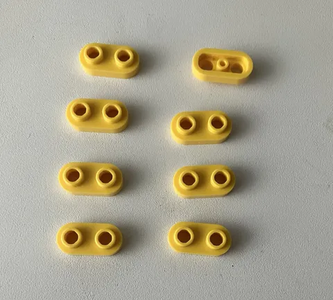 LEGO 8x NEW Plate 1x2 Rounded w/ Open Studs YELLOW #35480
