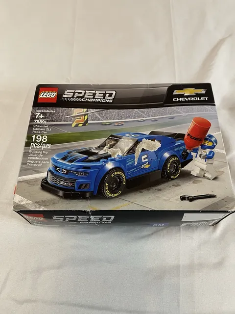 LEGO Speed Champions Chevrolet Camaro ZL1 Race Car 75891 Blue 198 Pcs New Sealed