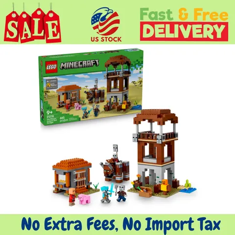 LEGO Minecraft Pillager Outpost Ravager Set 21278 Gamer Toy