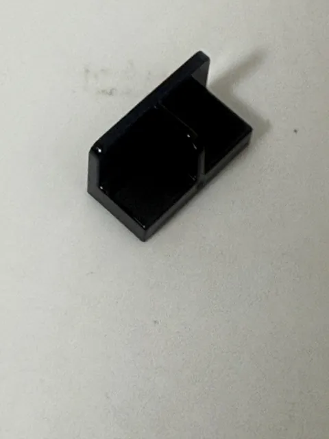 LEGO-BLACK FOOTPAD-Panel 1 x 2 x 1 with Rounded Corners and Center Divide 93095