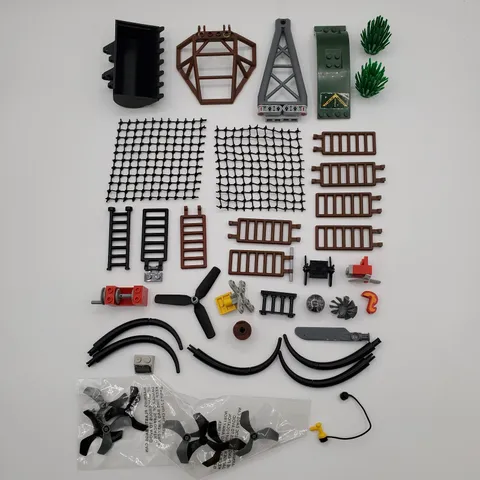 LEGO Adventure MOC Parts Lot 30+ pc Technic Crane Cages Nets Propellers CLEAN