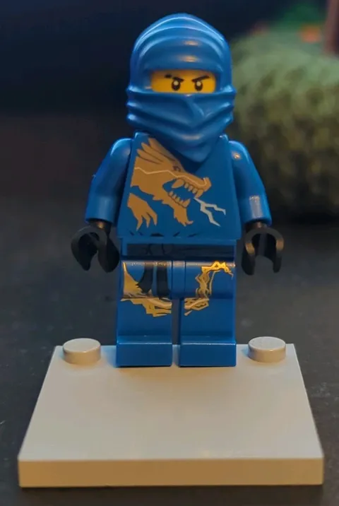 Lego Ninjago DX Jay Minifigure 2521 2519 Golden Weapons Lightning Dragon Battle