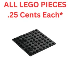 LEGO Plate 8x8 Black 41539 - Genuine LEGO Parts Pieces Bulk