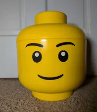 LEGO Yellow Stackable Storage Head Minifigure Face 500 Brick Cap 40320802