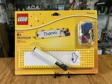 New 2013 LEGO 850798 Buildable Name Sign & Minifigure For Desk Rare Retired NIB