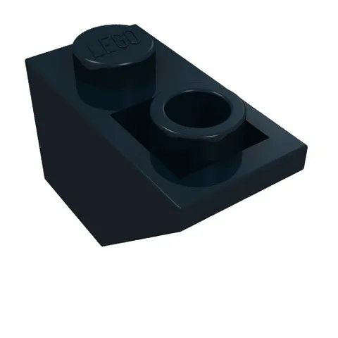 LEGO Part 3665 - Black Brick Sloped Inverted 45° 2 x 1