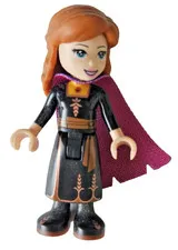 LEGO Anna - Black dress, cape minifigure (dp073) set 41165 Disney Frozen
