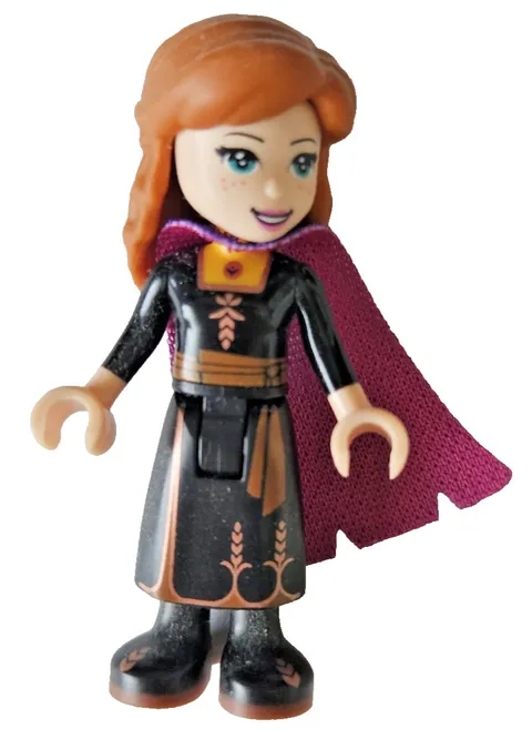 LEGO Anna - Black dress, cape minifigure (dp073) set 41165 Disney Frozen