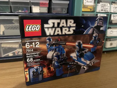 LEGO 7914 Star Wars Mandalorian Battle Pack, 100% Complete w/ Box & Manual