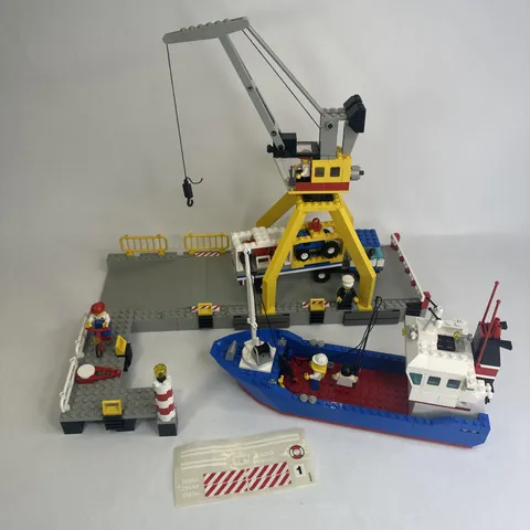 LEGO 6541 Intercoastal Seaport Vintage Town 1991 Box Instructions Minifigs