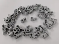 Lego Lot  x50 New Light Bluish Gray Plate 1 x 2 with Pin Hole # 18677