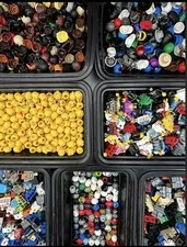 MIXED MINI FIG LOT, HEADS, TORSO,HANDS,ARMS,HATS,ETC 20 peices per quantity