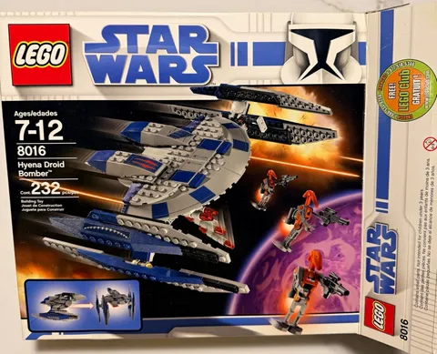 LEGO Star Wars The Clone Wars 8016 Hyena Droid Bomber 232pc Complete Set