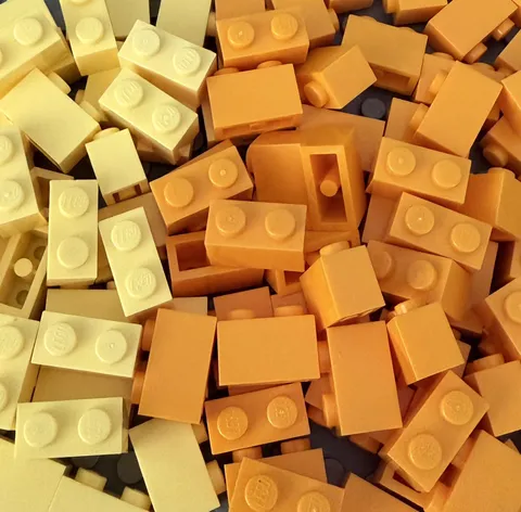 100% Authentic Lego Basic Bricks 1x2 Building Blocks 100 Pieces #3004