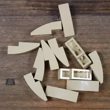 LEGO 50950 Tan Slope, Curved 3 x 1 Qty 12